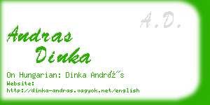 andras dinka business card